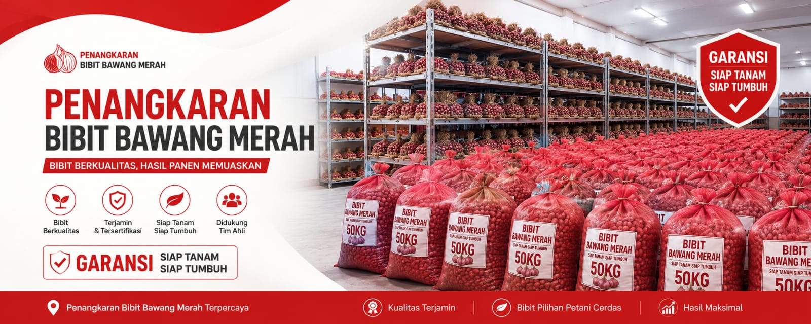 gudang penangkaran bibit bawang merah tajuk dan bauji
